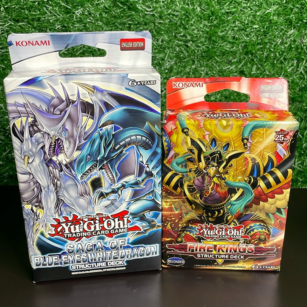 2 - Yu-Gi-Oh! Structure Deck - FIRE KINGS & SAGA OF BLUE-EYES WHITE DRAGON 🐉